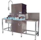 Geschirrspülmaschine gewerblich, Korbdurchschubsystem mit Abtropfblech, Vorspülbecken u. Brause